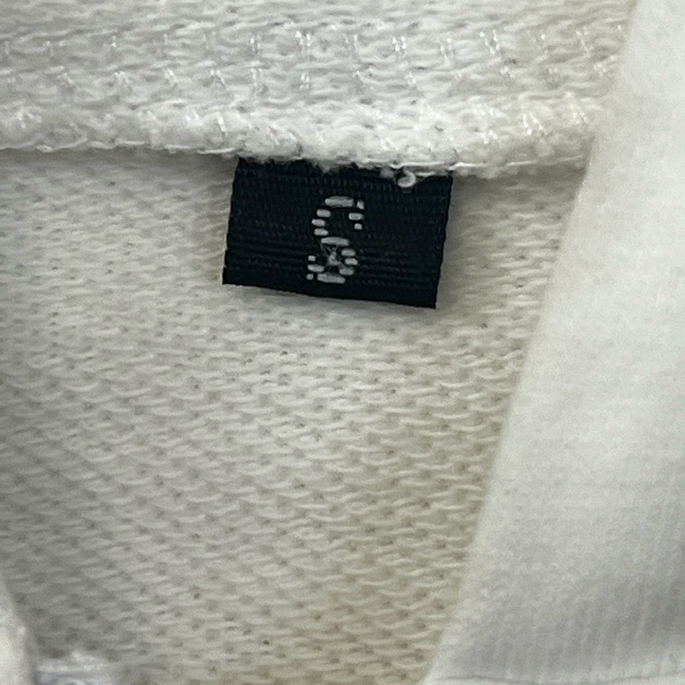 Juniors Small Cropped White Zip-Up L/S Hoodie - Picture 5 of 9